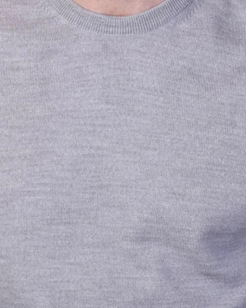 Crewneck 12 GG Merino - Grey - MagliaStudio - Knitwear