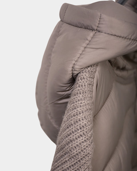 Hoodie Zip Wool/Nylon - Beige - MagliaStudio - Knitwear