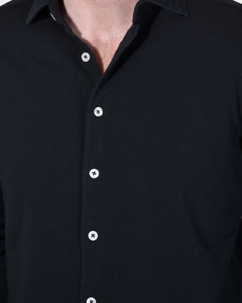Jersey Stretch Shirt - Black - MagliaStudio - Skjortor