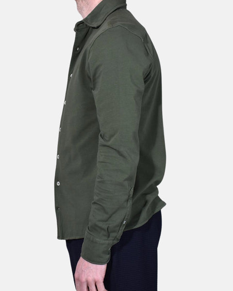 Jersey Stretch Shirt - Green - MagliaStudio - Skjortor