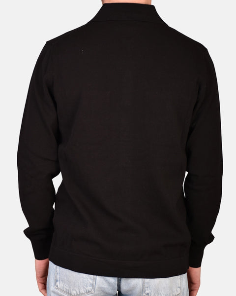 Knitted Cotton Overshirt - Black - MagliaStudio - Knitwear