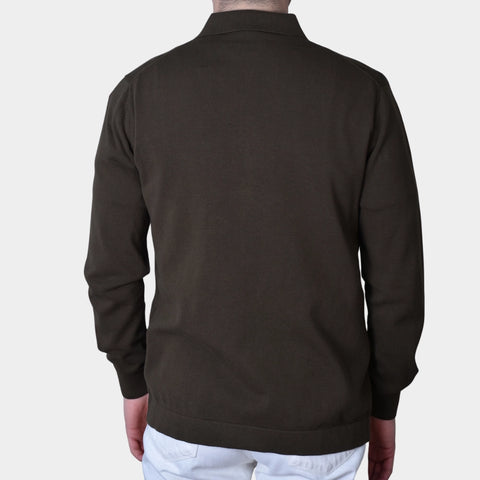 Knitted Cotton Overshirt - Green - MagliaStudio - Knitwear