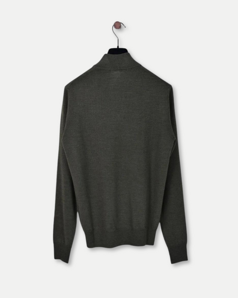 Merino 12 GG Half Zip - Forest Green - MagliaStudio - Knitwear