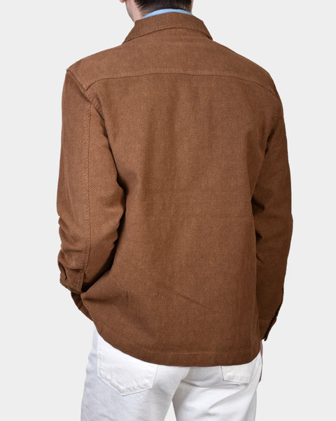 Overshirt Full Button Twill Cotton - Brown - MagliaStudio - Skjortor