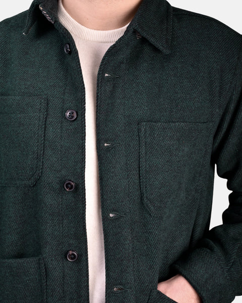 Overshirt Wool Mix - Green - MagliaStudio - Skjortor
