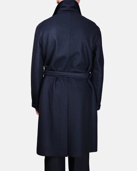 Oversized Coat Boiled Wool - Navy - MagliaStudio - Rockar
