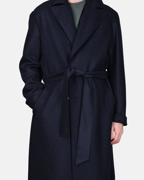Oversized Coat Boiled Wool - Navy - MagliaStudio - Rockar