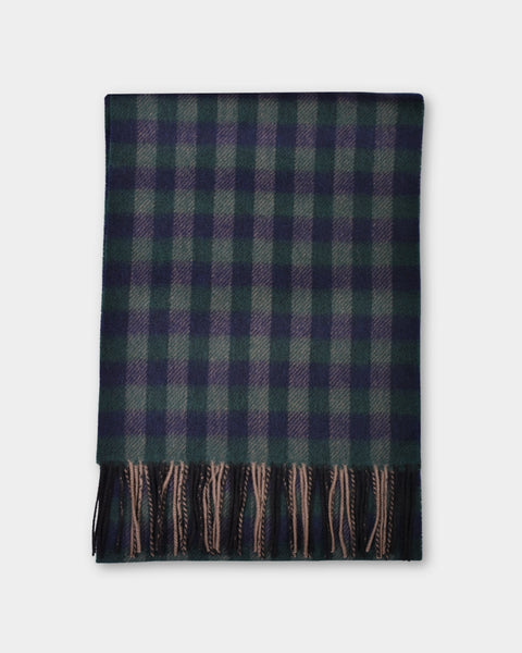 Scarf Lambswool Check - Green - MagliaStudio - Halsdukar