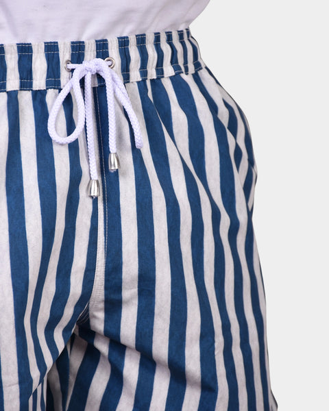 Swim Trunks Stripe - White Navy - MagliaStudio - Shorts
