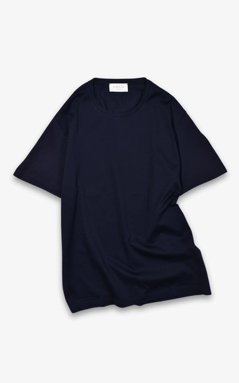T-Shirt Mercerized Cotton - Navy - MagliaStudio - T-Shirt