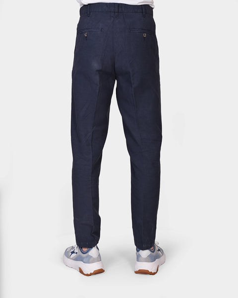Tencel Trouser - Navy - MagliaStudio - Byxor