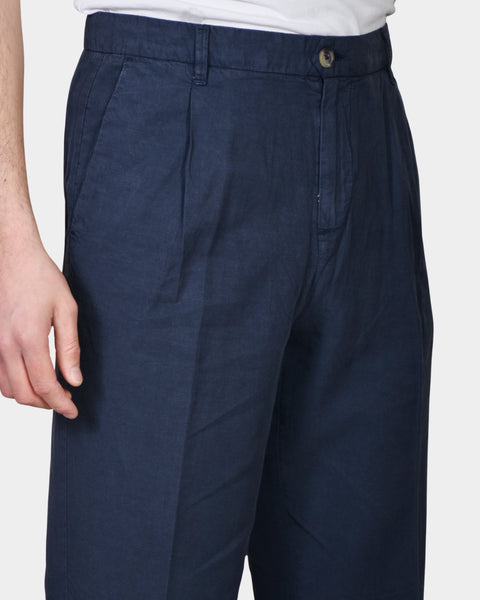 Tencel Trouser - Navy - MagliaStudio - Byxor