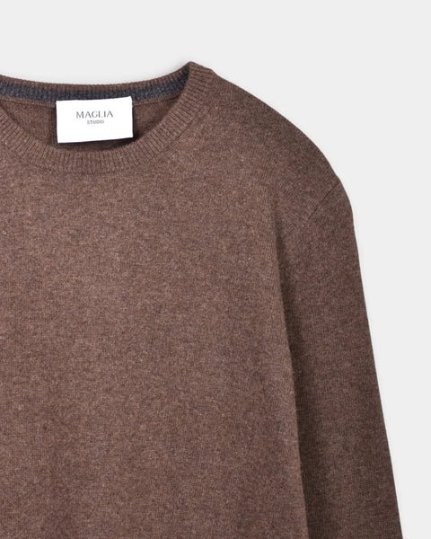 Crewneck 12 GG Cash Blend - Brown - MagliaStudio - Knitwear