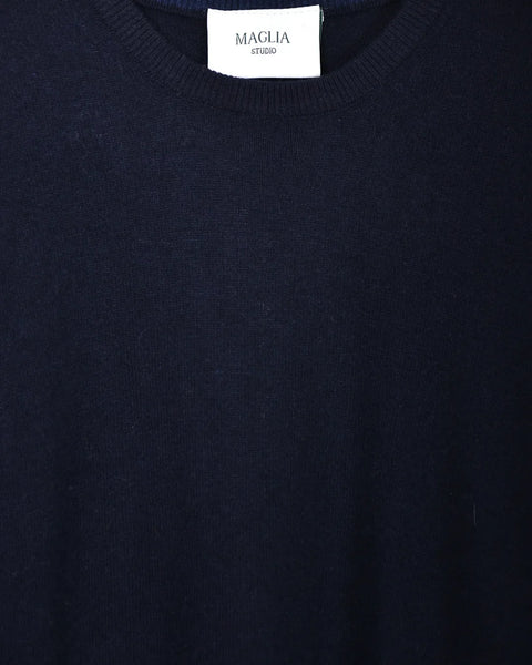 Crewneck 12 GG Cash Blend - Navy - MagliaStudio - Knitwear
