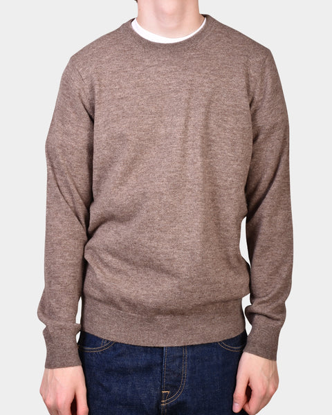 Crewneck 12 GG Lambswool - Brown - MagliaStudio - Knitwear