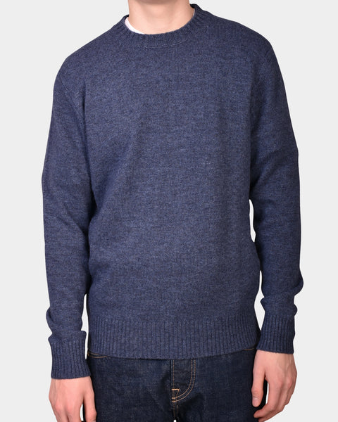 Crewneck Lambswool 7 GG - Denim - MagliaStudio - Knitwear