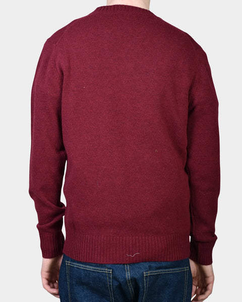 Crewneck Lambswool 7 GG - Wine - MagliaStudio - Knitwear