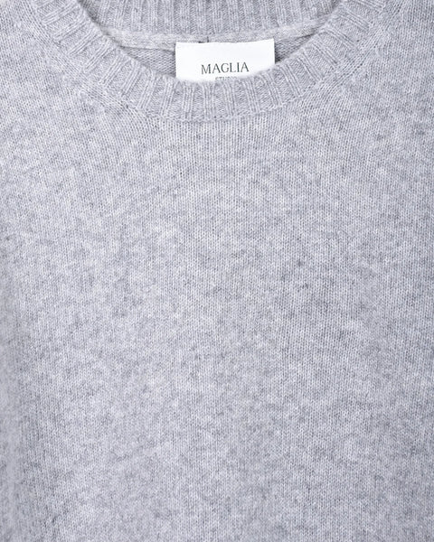 Crewneck Lambswool 7 GG - Grey - MagliaStudio - Knitwear