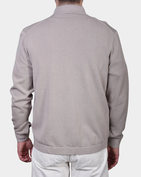 New Knitted Overshirt Pocket - Taupe - MagliaStudio - Knitwear
