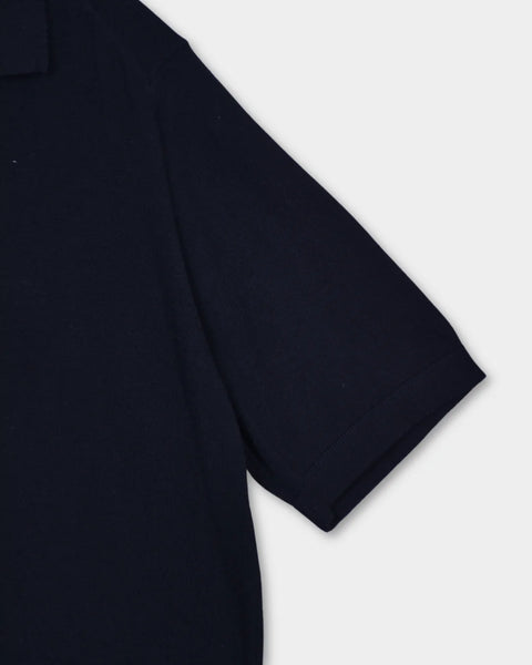 Open Polo Knitted 14 GG - Navy - MagliaStudio - Polotröjor