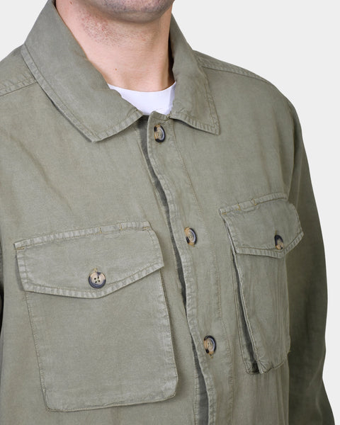 OVERSHIRT COTTON LYOCELL - Green - MagliaStudio - Skjortor