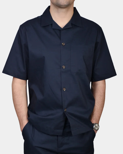 Overshirt Short Sleeve - Navy - MagliaStudio - Skjortor