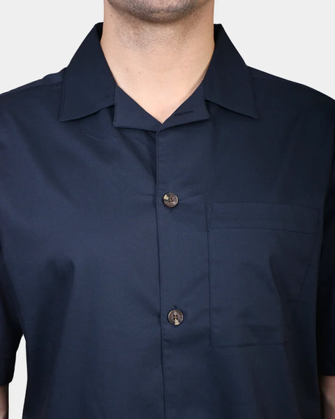 Overshirt Short Sleeve - Navy - MagliaStudio - Skjortor