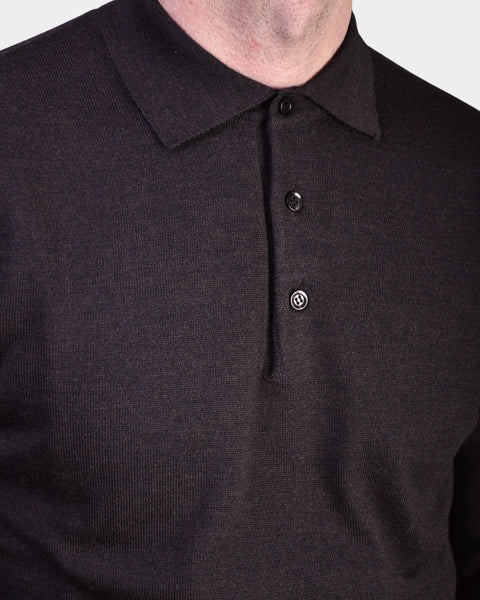 Polo Neck 12 GG Merino - Choclate - MagliaStudio - Knitwear