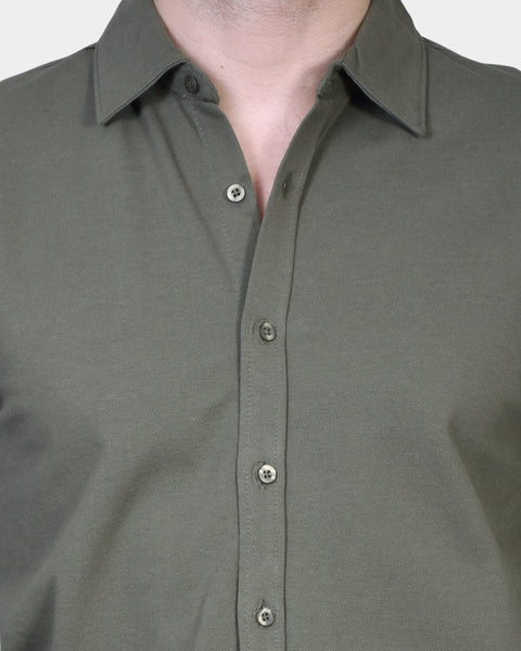 Polo Shirt Pique - Green - MagliaStudio - Skjortor
