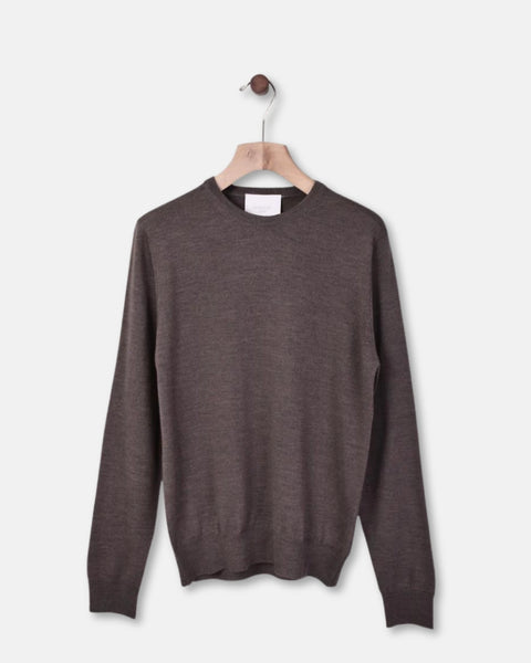 Crewneck 12 GG Merino - Brown - MagliaStudio - Knitwear