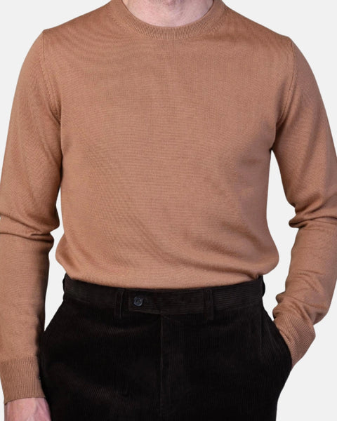 Crewneck 12 GG Merino - Camel - MagliaStudio - Knitwear