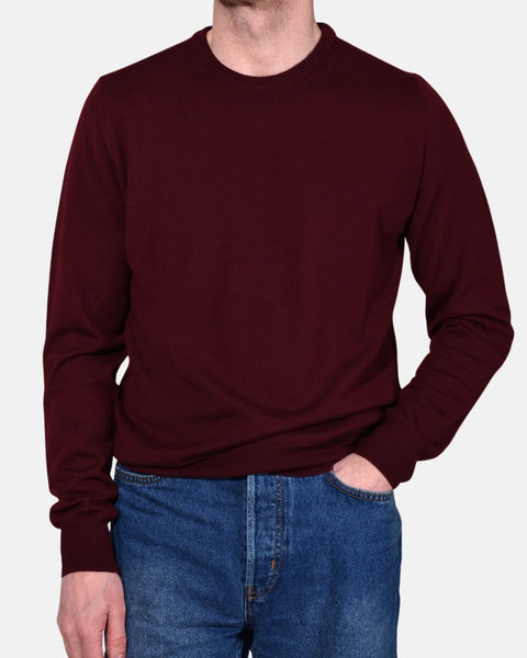 Crewneck 12 GG Merino - Wine - MagliaStudio - Knitwear