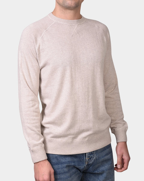 Crewneck Raglan Merino Cashmere - Sand - MagliaStudio - Knitwear