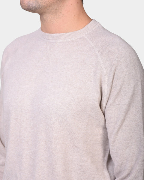 Crewneck Raglan Merino Cashmere - Sand - MagliaStudio - Knitwear