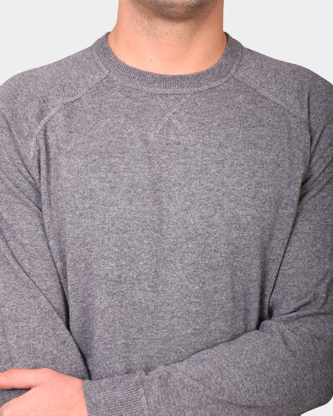 Crewneck Raglan Merino Cashmere - Grey - MagliaStudio - Knitwear