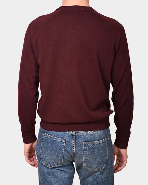 Crewneck Raglan Merino Cashmere - Wine - MagliaStudio - Knitwear