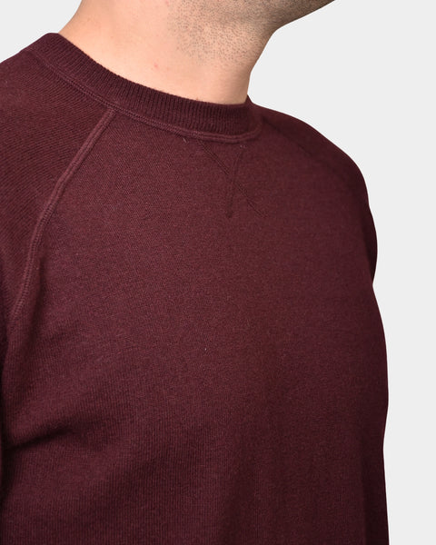 Crewneck Raglan Merino Cashmere - Wine - MagliaStudio - Knitwear