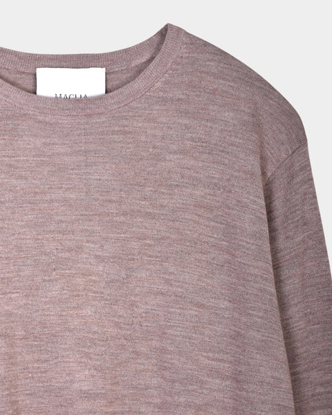 Crewneck Silk/Cashmere - Beige - MagliaStudio - Knitwear