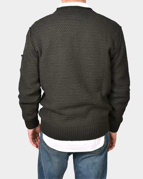 Crewneck Slub Knit Chunky - Green - MagliaStudio - Knitwear