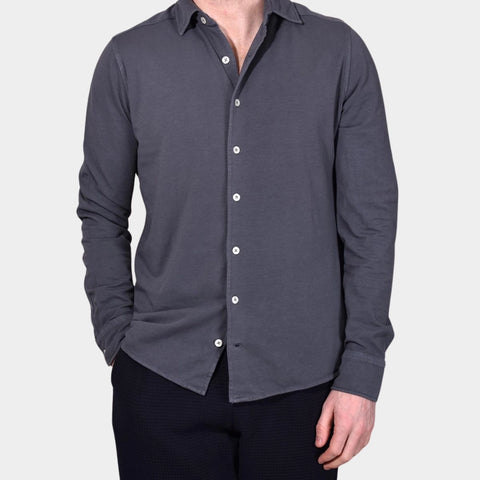 Jersey Stretch Shirt - Dark Grey - MagliaStudio - Skjortor