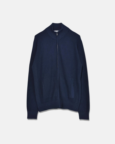 Knitted Fullzip Jacket - Navy - MagliaStudio - Knitwear