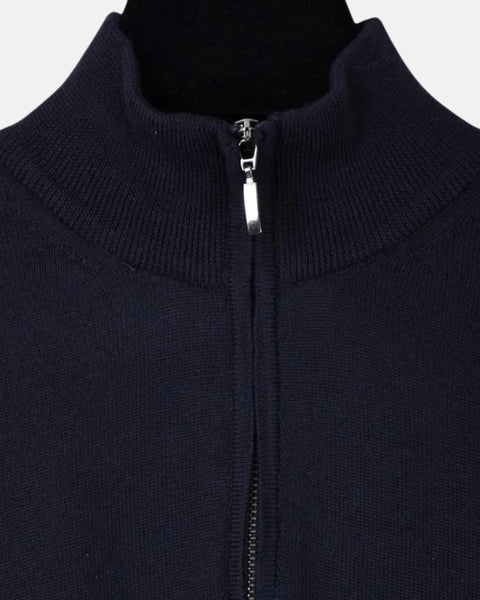 Merino 12 GG Half Zip - Navy - MagliaStudio - Knitwear