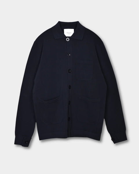 New Knitted Overshirt Pocket - Navy - MagliaStudio - Knitwear
