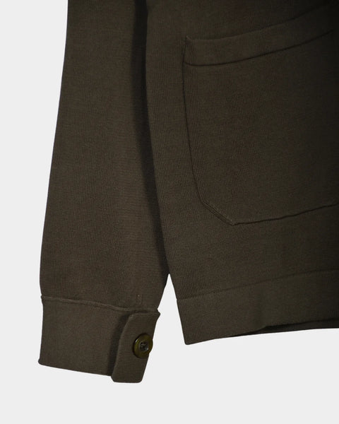 New Knitted Overshirt Pocket - Mil Green - MagliaStudio - Knitwear