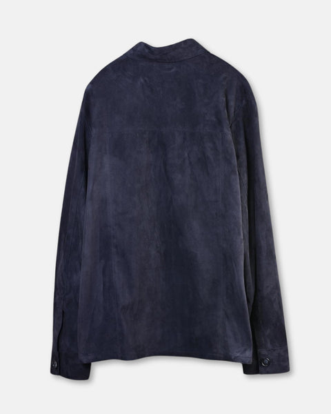 Overshirt Suede Leather - Navy - MagliaStudio - Jackor