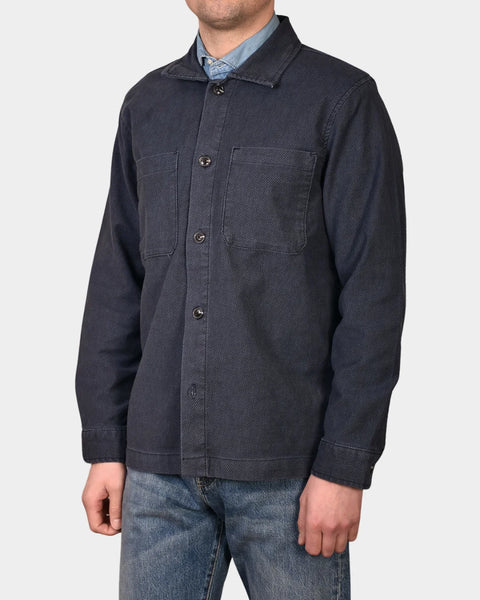 Overshirt Full Button Twill Cotton - Denim Blue - MagliaStudio - Skjortor
