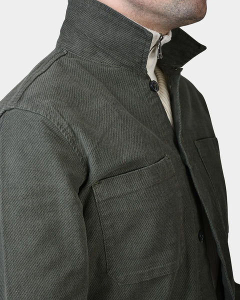 Overshirt Full Button Twill Cotton - Green - MagliaStudio - Skjortor