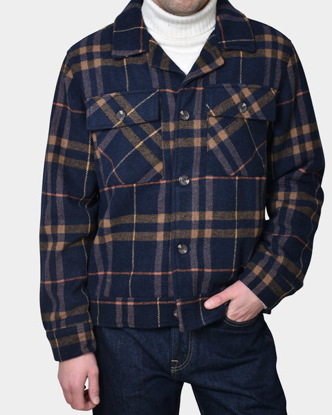 Overshirt Check - Navy Beige - MagliaStudio - Skjortor