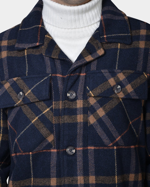 Overshirt Check - Navy Beige - MagliaStudio - Skjortor