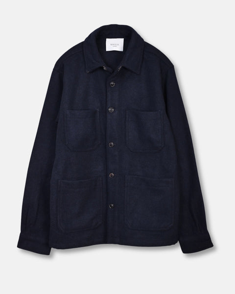 Overshirt Wool Mix - Navy - MagliaStudio - Skjortor